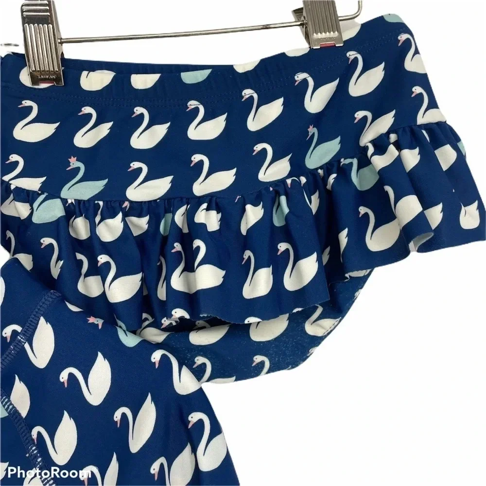 SOOKIbaby 2-Piece Swan Rash Guard Swim Suit size 24m Exc condition